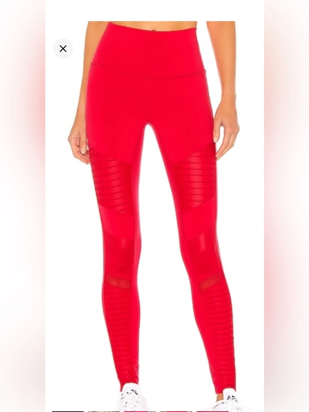 Like new Alo Yoga airbrush moto legging cherry size xxs
